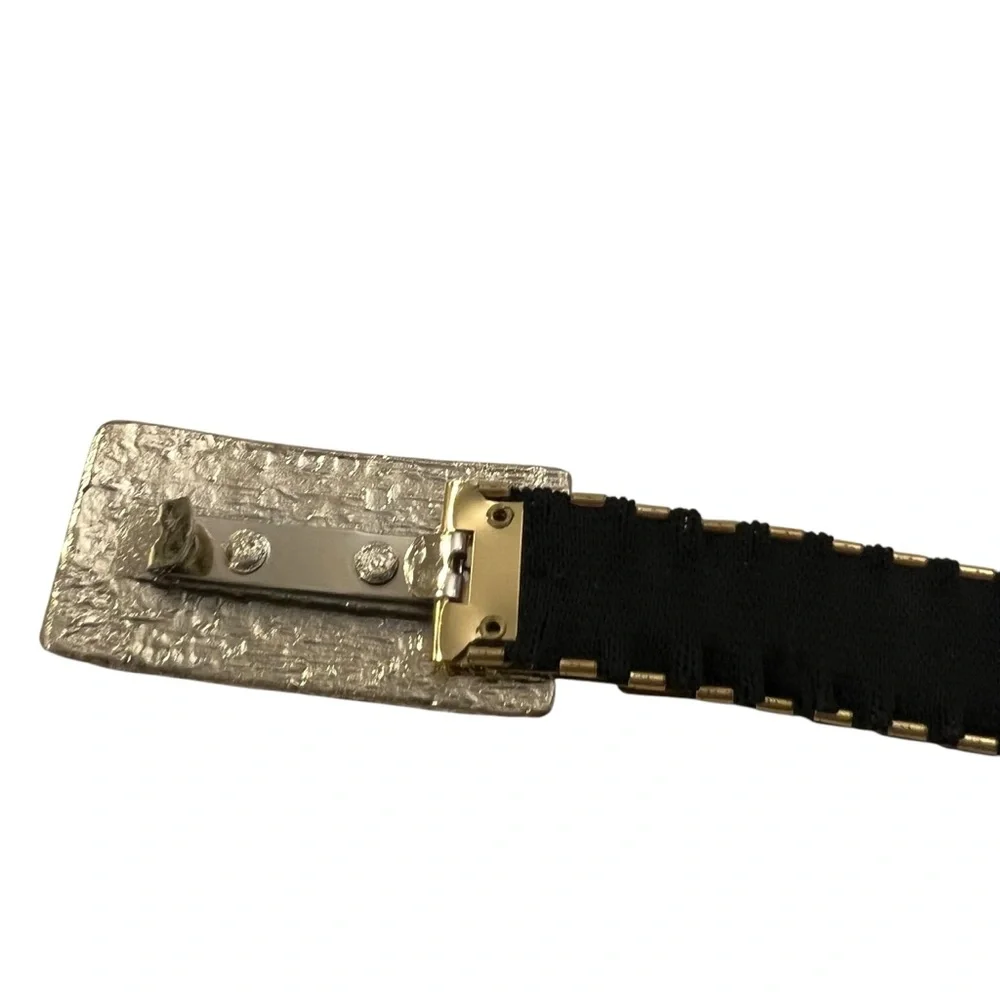 Vintage Women's‎ Gold-Tone Metal Waist Belt Fish Scale 26-39” Preppy Mermaid